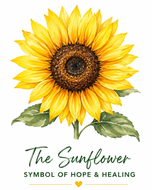 Sunflower symbol of healing and hope